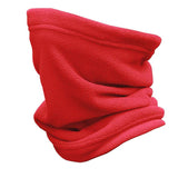 Cache-cou d'hiver en polaire rouge vif, parfait pour les sorties en plein air par temps froid