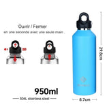 Bouteille isotherme écologique pour la randonnée et le camping