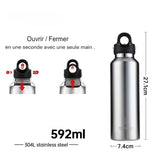 Bouteille isotherme écologique pour la randonnée et le camping