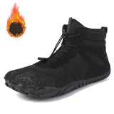 Bottes de randonnée noires imperméables avec doublure chaude
