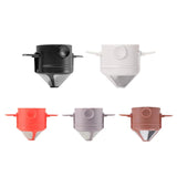 Ensemble de 5 filtres à café réutilisables en acier inoxydable, disponibles en noir, blanc, rouge, violet et marron