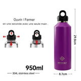 Bouteille isotherme écologique pour la randonnée et le camping