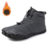 Bottes de randonnée grises imperméables avec doublure chaude