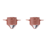 Lot de 2 filtres à café réutilisables marron en acier inoxydable avec maillage fin