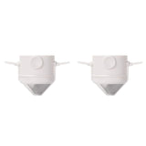 Lot de 2 filtres à café réutilisables blancs en acier inoxydable, robustes et durables