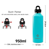 Bouteille isotherme écologique pour la randonnée et le camping
