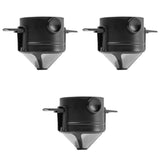 Lot de 3 filtres à café réutilisables noirs en acier inoxydable, pratiques et économiques