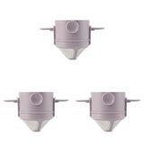 Lot de 3 filtres à café réutilisables violets en acier inoxydable avec design ergonomique