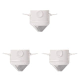 Filtre à café réutilisable en acier inoxydable léger et écologique, couleur blanche, lot de 3 pièces