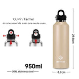 Bouteille isotherme écologique pour la randonnée et le camping