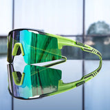 Lunettes de soleil polarisées sport UV400 vert fluo verres verts pour hommes et femmes