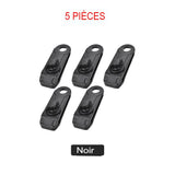 Lot de 5 clips de bâche noirs pour fixation de tente