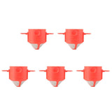 Filtre à café réutilisable en acier inoxydable léger et écologique, couleur rouge, lot de 5 pièces