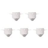 Filtre à café réutilisable en acier inoxydable léger et écologique, couleur blanche, lot de 5 pièces