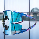 Lunettes de soleil polarisées sport UV400 bleu dégradé verres bleus pour hommes et femmes