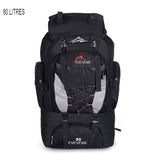Sac à dos de randonnée noir 80L avec logo Évévème