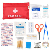 Trousse de secours 84 pièces avec bandages, gants, compresses et sifflet d'urgence
