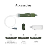 Filtre à eau ultra léger en fibre de carbone de randonnée