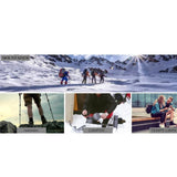Alpinistes en randonnée hivernale avec équipements sur une montagne enneigée