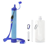 Purificateur d'eau portable avec paille, accessoires pour filtrage d'eau, bouteille et seringue