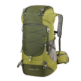 Sac à dos de randonnée vert de 50L avec sangles de compression et poches latérales