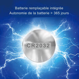 Batterie remplaçable intégrée CR2032 du localisateur AIYATO avec autonomie de plus de 365 jours
