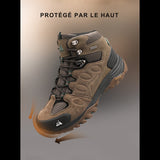 Bottes de randonnée marron pour hommes, imperméables et protégées par le haut