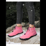 Bottes de randonnée roses pour femmes, parfaites pour la neige