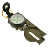 Boussole pliable en métal vert pour navigation et expédition en plein air