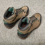 Bottes de randonnée brunes pour hommes, avec lacets renforcés et doublure confortable