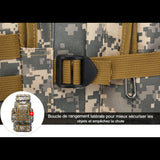 Boucle de rangement latérale du sac à dos militaire pour sécuriser les objets