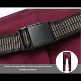 Boucle et ceinture incluse avec le pantalon de randonnée femme, fixation solide et pratique.