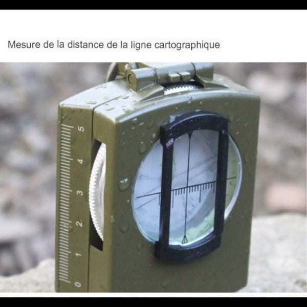 Boussole de haute précision pour mesurer les distances sur des cartes topographiques
