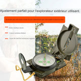 Boussole militaire verte avec des caractéristiques lumineuses pour une navigation précise