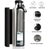Bouteille isotherme en acier inoxydable avec description des matériaux et caractéristiques