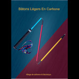Bâtons de randonnée légers en carbone avec poignées colorées et dragonnes