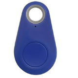 Traceur GPS Bluetooth couleur bleue, avec bouton central pour activation rapide