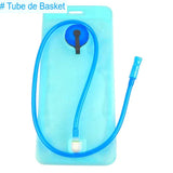 Réservoir d'eau bleu avec tuyau de basket pour sac à dos de randonnée