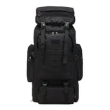 Sac à dos militaire étanche noir pour randonnée et activités extérieures