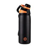 Bouteille isotherme en acier inoxydable noire, 1000 ml