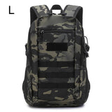 Sac à dos de randonnée 15L camouflage noir et vert, taille L, imperméable et robuste