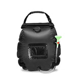 Sac de douche solaire 20L noir avec tuyau et pommeau de douche
