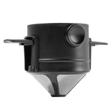 Filtre à café réutilisable en acier inoxydable léger et écologique, couleur noire, 1 pièce