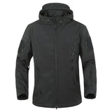 Veste SoftShell noire imperméable pour hommes, coupe-vent et respirante