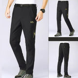Pantalon cargo noir pour homme, ajustement parfait pour randonnées et trekking, vue sous différents angles