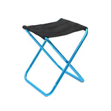 Mini chaise de camping pliable bleu avec assise noire