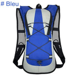 Sac à dos de randonnée imperméable bleu avec compartiments multiples