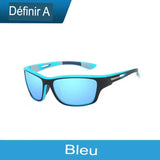 Lunettes de soleil de cyclisme polarisées bleues avec protection UV