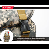 Boucle et ouverture du sac à dos militaire pour un accès facile