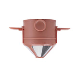 Filtre à café réutilisable en acier inoxydable léger et écologique, couleur marron, 1 pièce